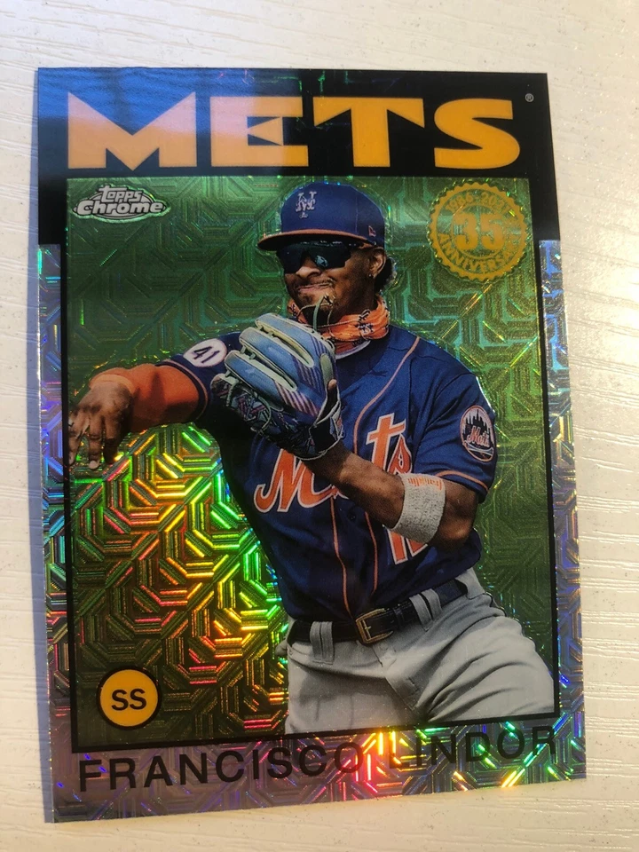 2021 Topps Update Silver Pack 1986 Parallel Francisco Lindor Mets 86C-37 - Image 1 of 1