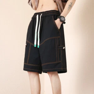 Pantalones Cortos Deportivos Sueltos de Moda Informales Retro Tubo Recto Denim Tendencia de Verano para Hombres - Imagen 1 de 11