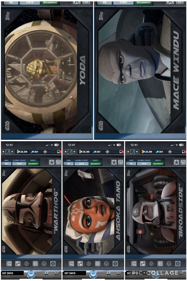 Topps Star Wars Digital Card Trader 5 Card Prestigious Pilots Insert Set - Image 1 of 1