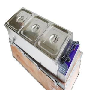 TECHTONGDA 110V Commercial 3-Pan Bain-Marie Buffet Food Warmer Large Capacity - Picture 1 of 23