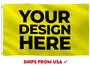 CUSTOM SINGLE SIDED Flag FREE USA SHIP Made In America USA Custom Sign 3x5’ - Picture 1 of 1