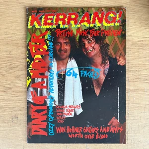 Kerrang Magazine Issue 197 Ozzy Osbourne Geezer Butler Iron Maiden W.A.S.P. Kiss - Imagen 1 de 3