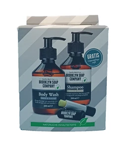 Brooklyn Soap Company Körperpflege Set Body Wash 200 ml, Shampoo 200 ml, Gratis - Bild 1 von 4
