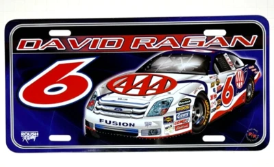 David Ragan #6 NASCAR AAA Roush Racing Metal License Plate Racing Reflections - Image 1 of 4