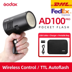 Godox AD100Pro 100Ws TTL 2.4G HSS 1/8000s Pocket Flash Light fr Canon Nikon DSLR - Picture 1 of 12