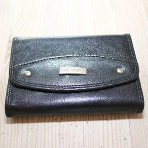 Portemonnaie Geldbörse Brieftasche Clipverschluss Leder Schwarz gross 2000-78R - Bild 1 von 6