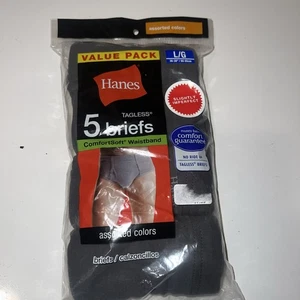 Hanes Para Hombres Algodón Sin Etiquetas 5 Calzoncillos Confort Cintura Colores Surtidos Grande 36-38 - Imagen 1 de 7