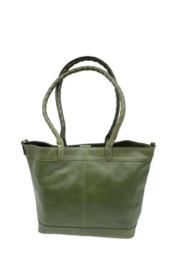 Patricia Nash Convertible Leather Mallory Tote Soft Olive - Image 1 of 4