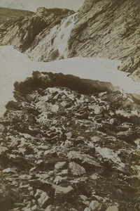 France Hiking in Pyrenées Mountains Névé Snow Old snapshot Photo 1900 #3 - Imagen 1 de 3