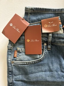 Brand New With Tags Loro Piana Slim Fit Blue Jeans - Size 34/34 - Luxury Design - Picture 1 of 20