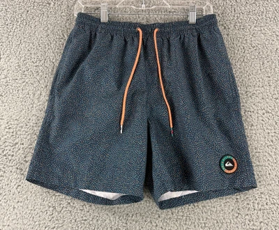 Bermuda masculina Quiksilver Everday vôlei pequena azul com cordão academia atlética - Imagem 1 de 4