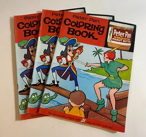 Vintage 1963 Peter Pan Coloring Books Lot of 3 - Unused - Picture 1 of 10
