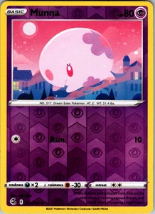 Munna Reverse Holo 121/264 SWSH08: Fusion Strike Common - NM - Picture 1 of 2