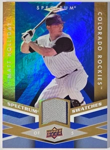 2009 Upper Deck Spectrum - Spectrum Swatches Matt Holliday #SS-MH Blue (MEM) - Picture 1 of 2