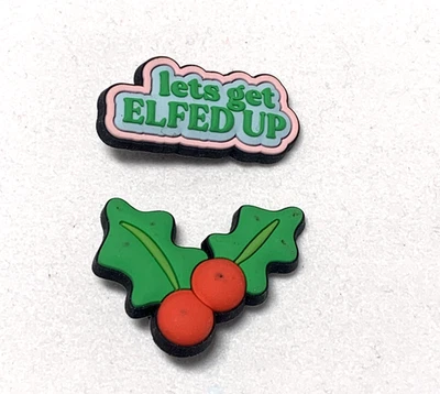 Dijes de cocodrilo de Navidad - Jibbitz - Dijes para zapatos - Holly Berry & Let’s Get Elfed Up Foto 1 de 2