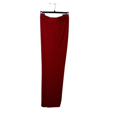 Iman: Pull On Wide Leg Knit Pants, Size 2XT, Dark Red - Image 1 of 4