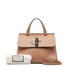 Gucci Bamboo Daily Handbag Shoulder Bag 2Way 370831 Leather