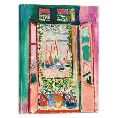 Canvas Open Window Collioure 1905 by Henri Mattise Abstract Colorful Prints Art - Image 1 of 4