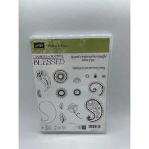 Stampin Up Paisleys & Posies Thankful Grateful Blessed Set Of 18 New - Picture 1 of 2