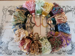ALTE POMPONS EICHELN PASSEMENTERIE LYONNAISE FRIPON MIT ODER OHNE CARTISANE - Bild 1 von 22