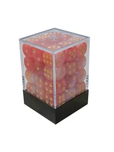 36 x 12MM d6 Blended Dice Set - Pink & Cream / (Strawberries & Cream) - Picture 1 of 1