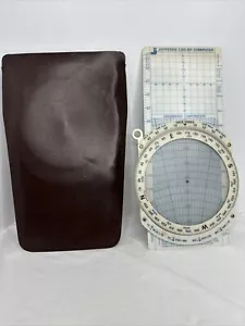 Vintage Jeppesen CSG-8P Slide Graphic Flight Computer With Brown Case - Picture 1 of 7