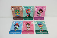 Official Animal Crossing Amiibo Lot - Jitters Lucha Peck Jay Anchovy Robin Bird