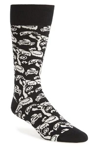 Paul Smith Herren Krabbe Palme Jacquard Socken in Schwarz, Einheitsgröße, Neu mit Etikett - Bild 1 von 2