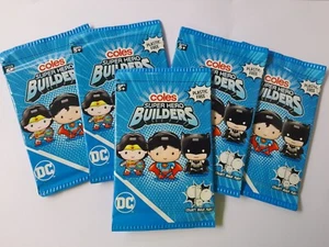 DC Super Hero Coles Builders X 5 Packs Unopened Brand New Collect Build Play - Picture 1 of 2