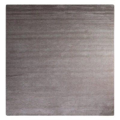 Eco-Friendly Hand Knotted Loom Silk Mix Square Area Rug Solid Beige BBLSM111 - Image 1 of 4