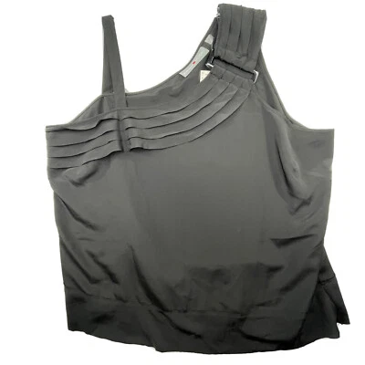 Nueva con etiquetas Camiseta sin mangas Avenue Studio para mujer talla grande 22/24 negra lisa con volantes elegante Foto 1 de 4