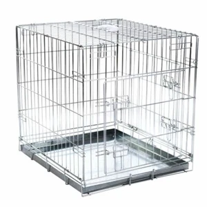 Spacious Metal Dog Cage Kennel Large Foldable Secure Double Door Travel Crate - Picture 1 of 2