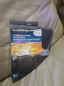 Steering Wheel Sunshade Universal Fit 18”x18” Water Proof Gray Brand New - Picture 1 of 1