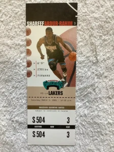 KOBE BRYANTS  LAST GAME AT  VANCOUVER GRIZZLIES   2001 - FULL TICKET - Picture 1 of 2