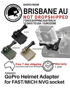Polymer NVG Helmet GoPro Mount Action Camera FAST MICH tactical helmet AUSTRALIA - Picture 1 of 4