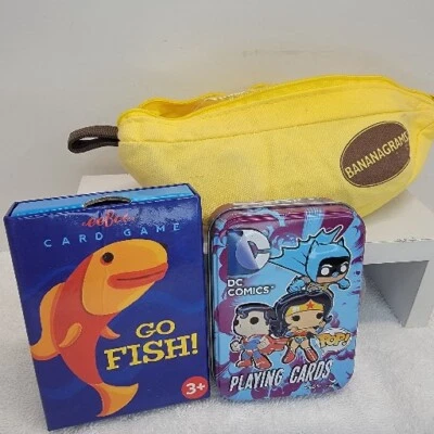 3 GAME LOT - BANANAGRAMS Classic Edition - GO FISH - DC COMICS PLAYING CARDS - Image 1 of 4