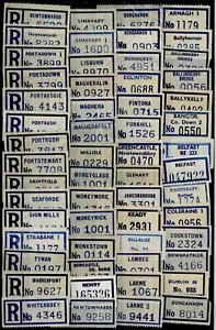 IRELAND REGISTRATION ETIQUETTES 50 LABELS - Picture 1 of 1