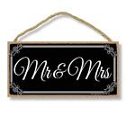 Mr. And Mrs. - Newlywed Just Married 5 X 10 Inch Hanging Wall Art Decorative ...