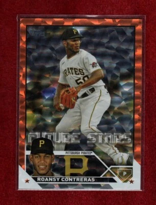 ROANSY CONTRERAS 2023 TOPPS ORANGE FOIL PARALLEL 205/299 PITTSBURGH PIRATES - Image 1 of 2