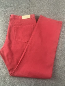 Pantalones de mezclilla rectos Zegna Sport para hombre 100 % algodón talla 38x34 rojos - Imagen 1 de 10