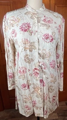 Blusa Larga Floral Laura Ashley Rosa Crema Tostado EE. UU. 6 UK 10 EUR 35 Manga Larga Foto 1 de 4