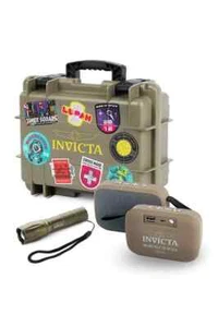 Invicta Patch Impact Watch Case w/ Speaker, and Flashlight (DC8-BNDL-GRN) - Picture 1 of 12