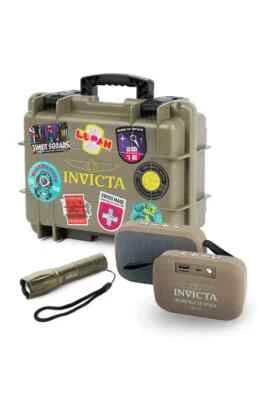 Invicta Patch Impact Watch Case w/ Speaker, and Flashlight (DC8-BNDL-GRN) - Image 1 of 4