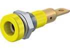 1 X Multi Contact Yellow 4Mm Test Connector Gold Plated 30 V Ac 60 V Dc 25A