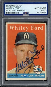 Whitey Ford 1958 Topps #320 Signed Auto PSA/DNA Slabbed Yankees ID:465690 - Picture 1 of 2