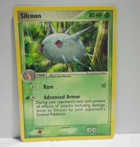Juego de cartas coleccionables Pokémon Silcoon * 46/107 * Deoxys * Poco común * Regular * 2005 - Imagen 1 de 2