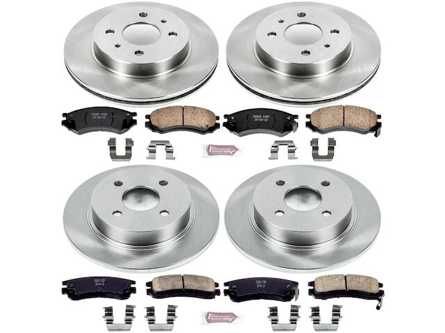 Kit de pastillas de freno y rotor delanteras y traseras para Saturn SW2 1997 CJ678PR 1996-1998 Foto 1 de 1