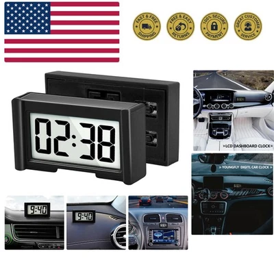 Small Digital Clock, Mini Car Dashboard Clock Battery Operated, Car Truck Das... - Image 1 of 4
