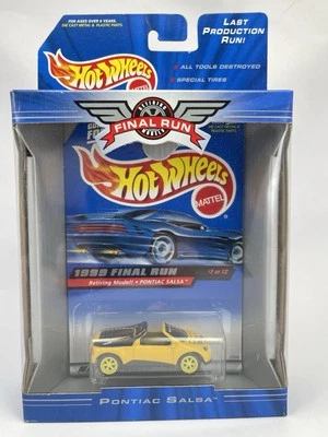 1999 Hot Wheels Final Run Retiring Models Pontiac Salsa 7 of 12 Diecast Car New - Image 1 of 4