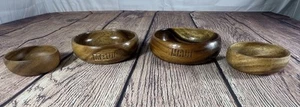 Juego de 4 cuencos redondos de madera hawaianos Maui con cuencos más pequeños. Nuevo. - Imagen 1 de 24
